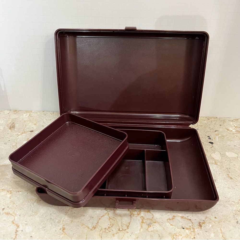 Tuppercraft box/Tuppercraft Personal Valet Travel case/Storage box/Retro